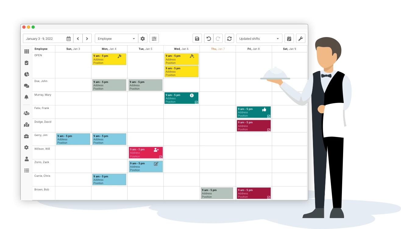 events and venues employee scheduling software<br />
