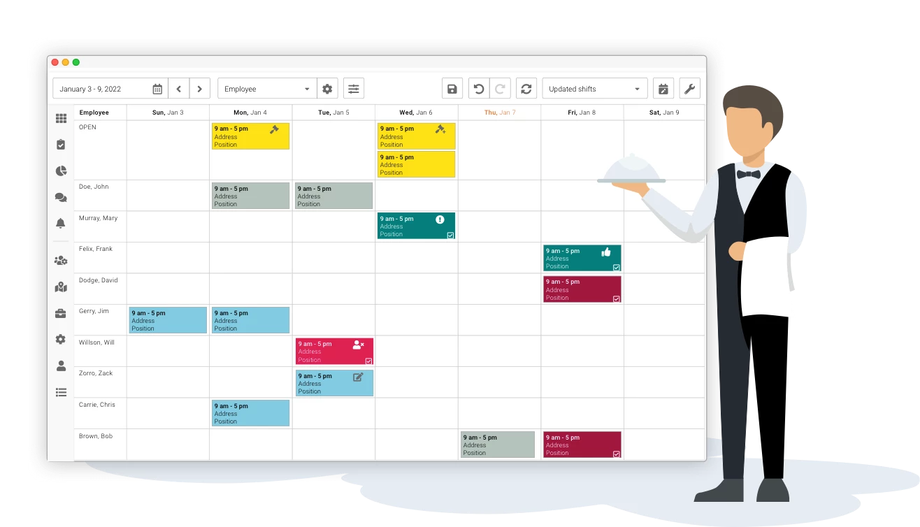 Events-x2 events and venues employee scheduling software<br />