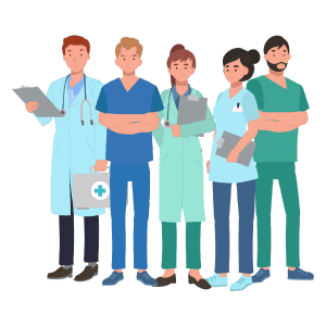 happy healthcare workers that are happy due to reduced understaffing